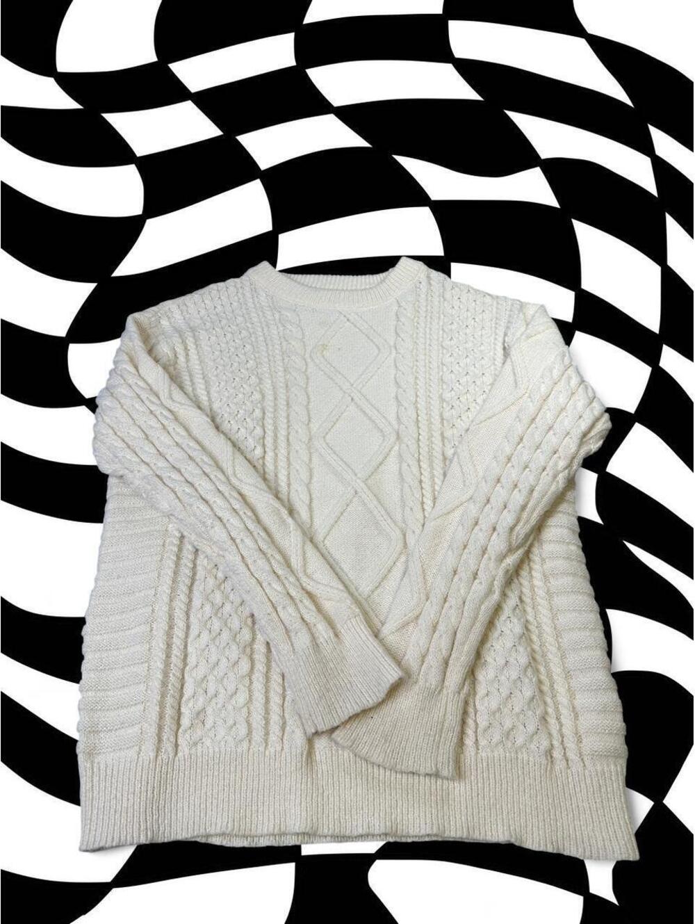 Aelfric Eden cream cable knit sweater